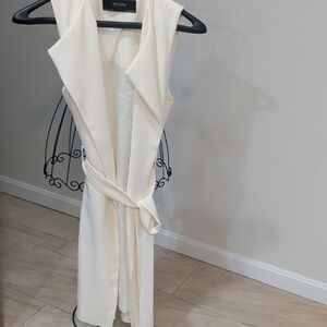 Elegant Zara Cream Sleeveless Wrap Vest
